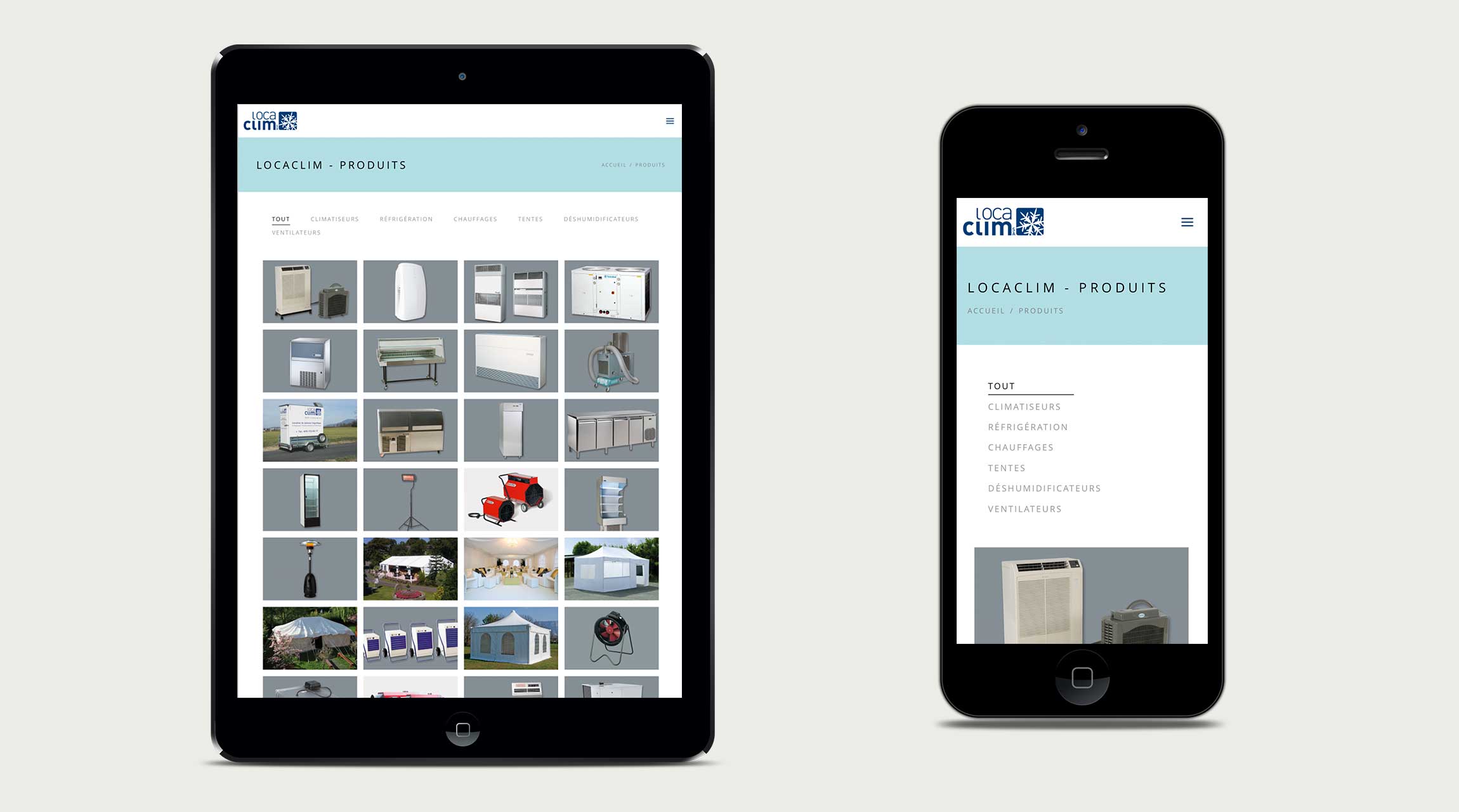 Site Internet pour Locaclim